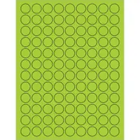 Tape Logic® Fluorescent Circle Laser Labels, 3/4", Fluorescent Green, 10800/Case