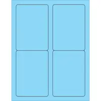 Tape Logic® Rectangle Laser Labels, 3 1/2" x 5", Pastel Blue, 400/Case