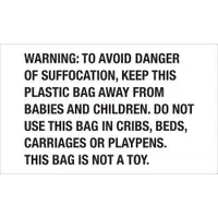 Tape Logic® Labels, "Warning: To Avoid Danger...", 3" x 5", Black/White, 500/Roll