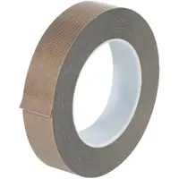 PTFE Glass Cloth Tape, 5 Mil, 1" x 18 yds., Brown, 1/Case