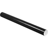 Mailing Tubes with Caps, 3" x 36", Black, 24/Case