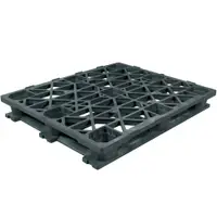 Heavy-Duty Plastic Pallet, 48" x 40" x 5 9/10", Black, 1/Each