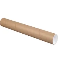 Mailing Tubes with Caps, 3" x 12", Kraft, 24/Case