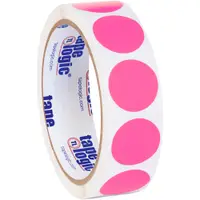 Tape Logic® Inventory Circle Labels, 1", Fluorescent Pink, 500/Roll