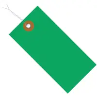 Tyvek® Shipping Tags, Pre-Wired, 6 1/4" x 3 1/8", Green, 100/Case