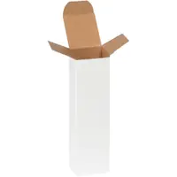 Reverse Tuck Folding Cartons, 2" x 2" x 7", White, 500/Case