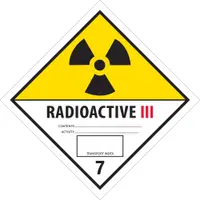 Tape Logic® Labels, "Radioactive III", 4" x 4", Black/White/Yellow, 500/Roll
