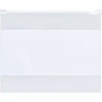 Slide-Seal Reclosable 3 Mil White Block Poly Bags, 16" x 16", Clear, 100/Case