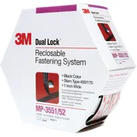 3M™ Dual Lock™ Fasteners - Mini Packs, 1" x 4.9 yds., Black, 5/Case