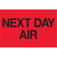 Tape Logic® Labels, "Next Day Air", 2" x 3", Fluorescent Red, 500/Roll