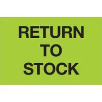 Tape Logic® Labels, "Return To Stock", 2" x 3", Fluorescent Green, 500/Roll