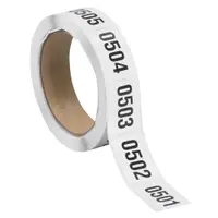 Tape Logic® Consecutive Numbered Labels, "(0501-1000)", 1" x 1 1/2", Black/White, 500/Roll