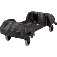 Rubbermaid® Slim Jim® Trainable Trolley, 24" x 15" x 8", Black, 1/Each