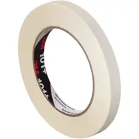 3M™ 101+ Masking Tape, 5.1 Mil, 1/2" x 60 yds., Tan, 72/Case