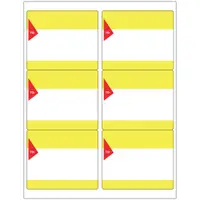 Blank To/From Labels - Yellow/Red 100 SHEETS