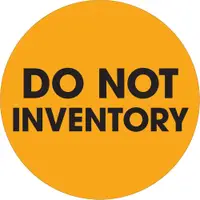 Tape Logic® Labels, "Do Not Inventory", 2" Circle, Fluorescent Orange, 500/Roll
