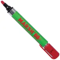 Marsh® 88fx Metal Paint Markers, Red, 12/Case