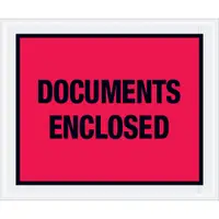 Tape Logic® "Documents Enclosed" Envelopes, 10" x 12", Red, 500/Case