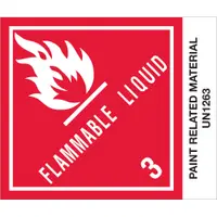 Tape Logic® Labels, "Paint Related Material", 4" x 4 3/4", Red/White/Black, 500/Roll
