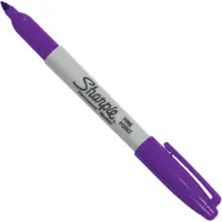 Sharpie® Fine Point Permanent Markers, Purple, 12/Case