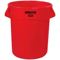 Rubbermaid® Brute® Trash Can, 20 Gallon, 23" x 19", Red, 1/Each