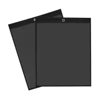 Solid Back Job Ticket Holders, 8 1/2" x 11", Black, 25/Case