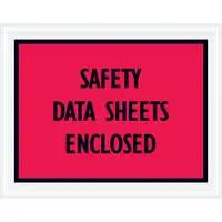 Tape Logic® "Safety Data Sheets Enclosed" Envelopes, 5 1/2", Red, 1000/Case