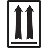 Tape Logic® Labels, (two up arrows over black bar), 3" x 4 1/4", Black/White, 500/Roll