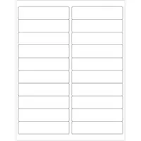 4 x 1" White Rectangle Laser Labels - Master Case 1000 SHEETS