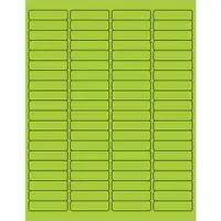 Tape Logic® Rectangle Laser Labels, 1 15/16" x 1/2", Fluorescent Green, 8000/Case