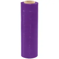 Cast Hand Stretch Film, 18" x 80 Gauge x 1500', Purple, 4/Case