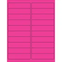 Tape Logic® Rectangle Laser Labels, 4" x 1", Fluorescent Pink, 2000/Case