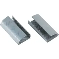 Serrated Open/Snap On Polyester Strapping Seals, 1/2", Silver, 1000/Case