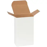 Reverse Tuck Folding Cartons, 3" x 2" x 5", White, 500/Case