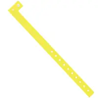Day-Glo Plastic Wristbands, 3/4" x 10", Yellow, 500/Case