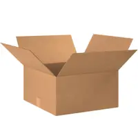 Corrugated Boxes, 20" x 20" x 10", Kraft, 15/Bundle; 150/Skid