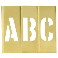 Brass Stencils, Letter/Number, 1", Brass, 45/Case