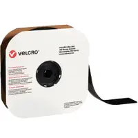 Velcro® Tape, Individual Strips, Hook, 4" x 75', Black, 1/Case