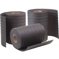 Perforated Recycled Black Air Foam Rolls, 1/8” x 24” x 550’, Black, 3/Bundle