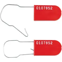 Wire Padlock Seals, 2 1/2", Red, 1000/Case