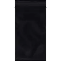 Reclosable 2 Mil Poly Bags, 3" x 5", Black, 1000/Case