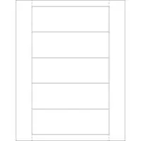 Plastic Label Holder Insert Cards, 2" x 6", White, 250/Case