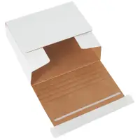Self-Seal CD Mailers, 5 3/4" x 5 1/16" x 1 3/4", White, 200/Bundle