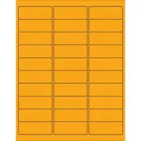 Tape Logic® Removable Rectangle Laser Labels, 2 5/8" x 1", Fluorescent Orange, 3000/Case