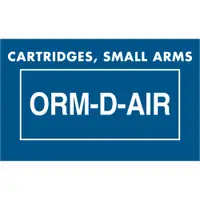 Tape Logic® Labels, "Cartridges, Small Arms ORM-D-AIR", 1 3/8" x 2 1/4", Blue/White, 500/Roll