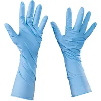 Nitrile Gloves with Extended Cuff, Xlarge, Blue, 50/Case