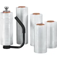 Cast Hand Stretch Film, 12" x 90 Gauge x 1500', Clear, 4/Case