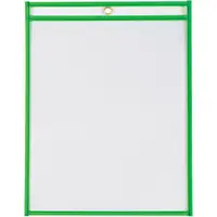 Stitched Job Ticket Holders, 9" x 12", Neon Green, 15/Case