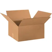 Corrugated Boxes, 20" x 18" x 10", Kraft, 10/Bundle; 150/Skid