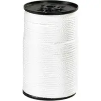 Solid Braided Nylon Rope, 3/16", 620 lb, White, 500'/Case